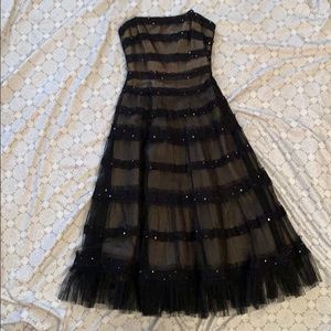 Strapless Black cocktail dress